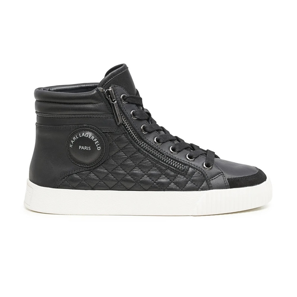 Karl Lagerfeld Harriet Logo Quilted High-Top Sneaker Women Size 5.5